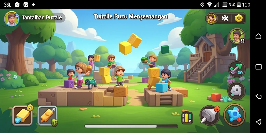 Tampilan gameplay 33L dengan teka-teki yang menantang.