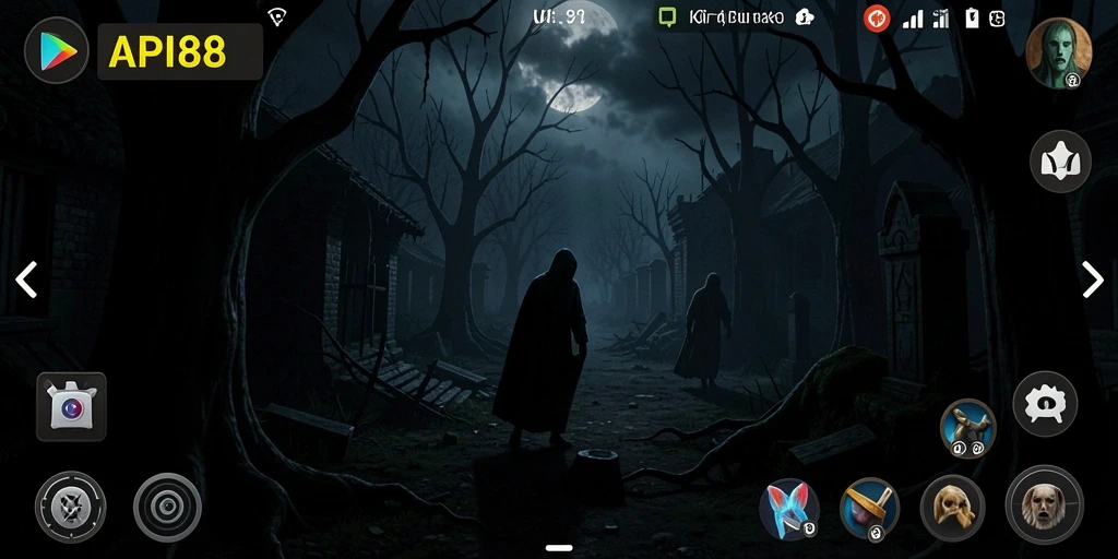Tangkapan layar dari gameplay menakutkan di API88.