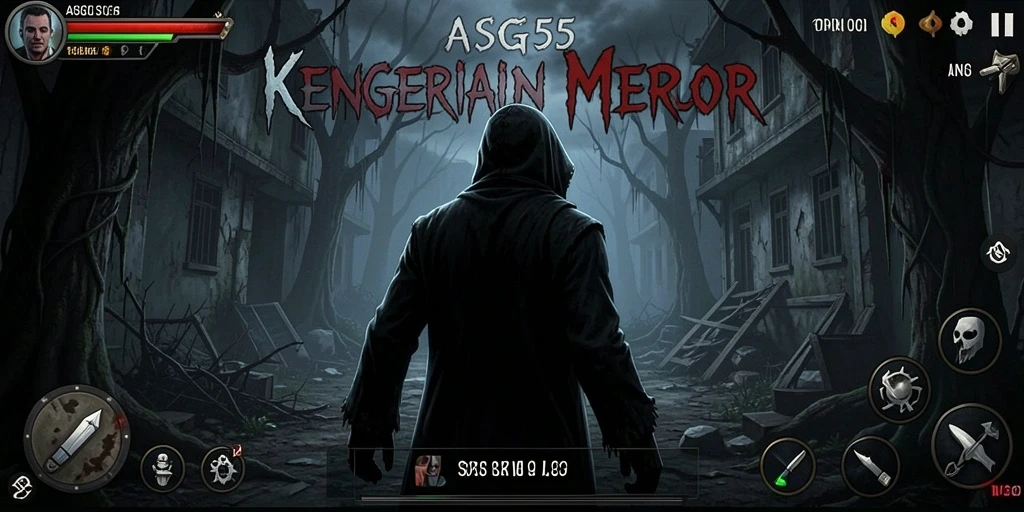 Tampilan gameplay ASG55 yang penuh ketegangan dan atmosfer mencekam.