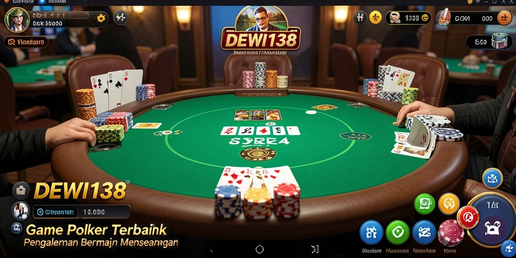 Tampilan menarik dari gameplay seru DEWI138 dengan suasana poker yang mendebarkan.