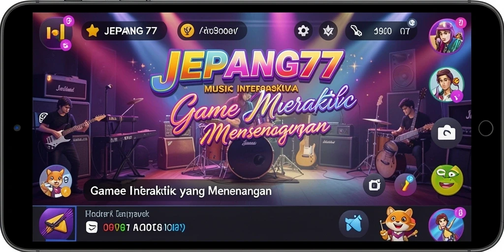 Tampilan menarik dari gameplay JEPANG77 saat pemain menikmati musik.