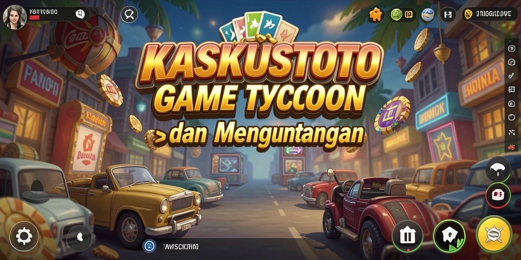 Screenshot gameplay KASKUSTOTO menampilkan elemen manajemen bisnis yang menarik.