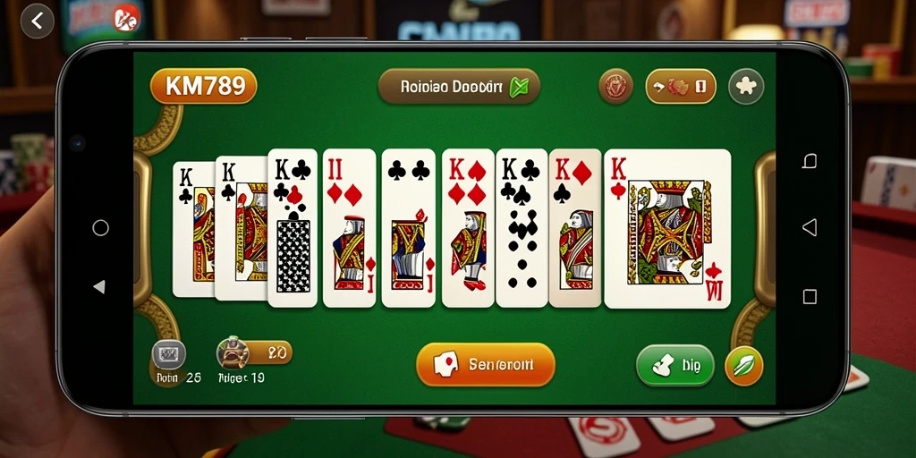 Tampilan gameplay menarik dari KM789 saat bermain Domino.