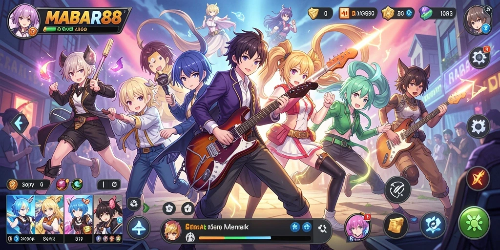Tampilan gameplay MABAR88 yang dinamis dan penuh warna.