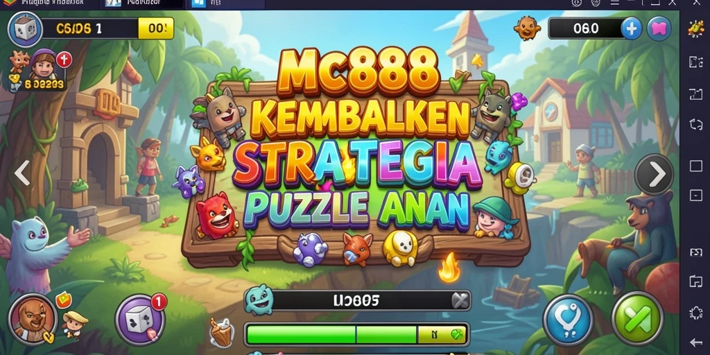 Tampilan menakjubkan dari gameplay Puzzle MC888 yang menantang.