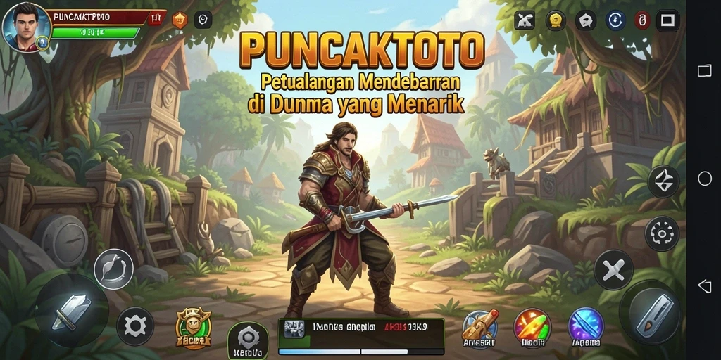 Tampilan gameplay yang menakjubkan di PUNCAKTOTO saat berpetualang.