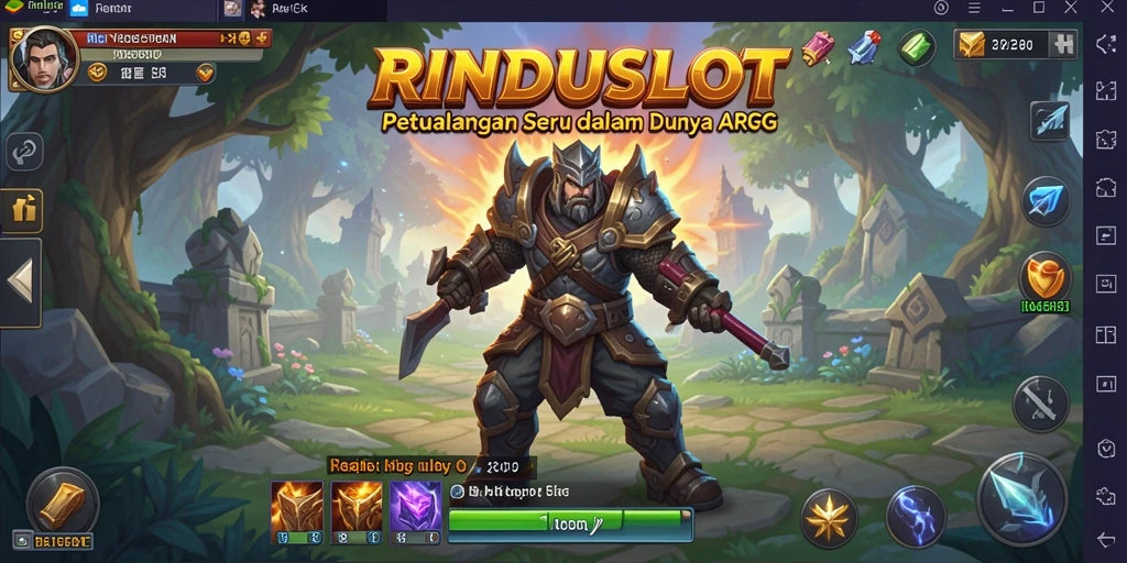 Tangkapan layar RINDUSLOT yang menunjukkan aksi pertarungan intens dalam game ARPG.