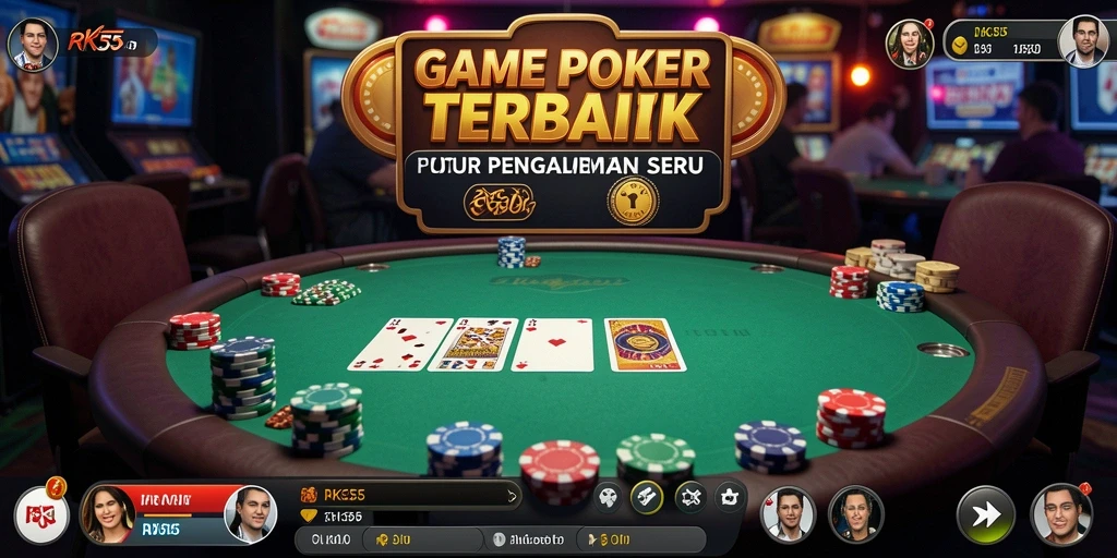 Tampilan gameplay seru dalam game Poker RK55.