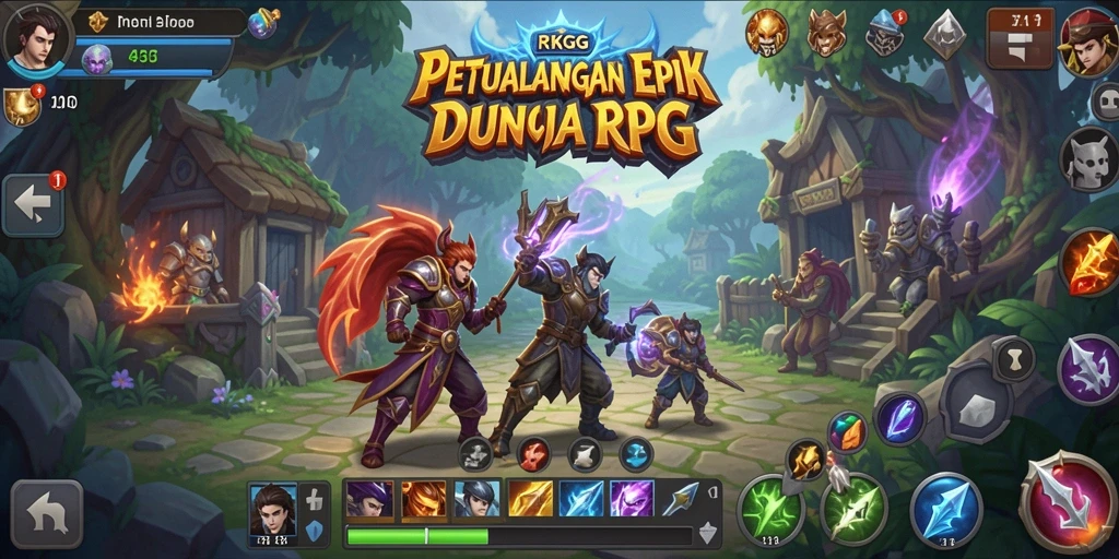 Screenshot menampilkan aksi pertempuran seru dalam RKGG.