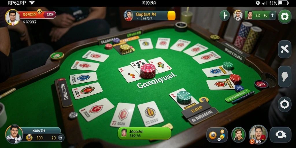 Gameplay seru Gaple di RP62RP dengan interaksi multiplayer.