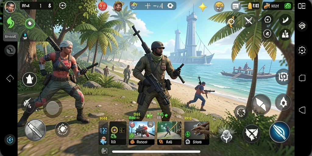 Tampilan gameplay memukau dari RR44, menampilkan interaksi karakter yang dinamis.