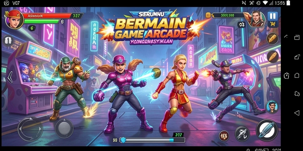 Tampilan penuh aksi gameplay Arcade V07 yang mengasyikkan dan menantang.