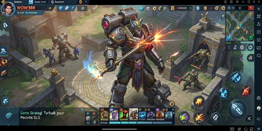 Tampilan gameplay menarik dari game strategi WOW388.